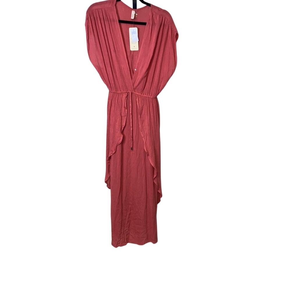 ELAN
Deep V-neck Cover-up Maxi Dress In Rose - Picture 10 of 10
